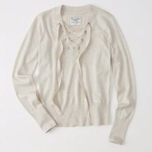 Abercrombie & Fitch Lace Up Sweater
